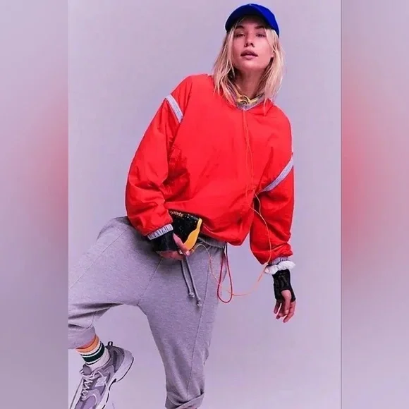 NWT FP Movement by Free People Don’t Back Down Pullover in Electric Sunset XS - Picture 1 of 7